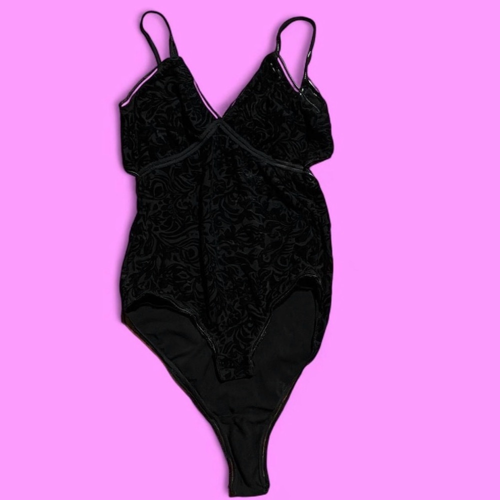 No Boundaries Black Velvet Bodysuit
